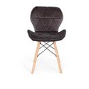 Ver imagem 2 de Cadeira Charles Eames Eiffel Slim Veludo Estofada - Grafite