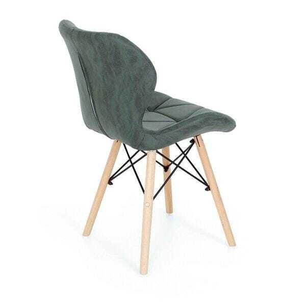 Cadeira Charles Eames Eiffel Slim Special Estofada - Verde - 3