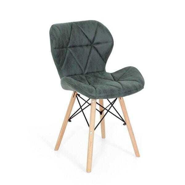 Cadeira Charles Eames Eiffel Slim Special Estofada - Verde