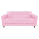 Ver imagem 1 de Sofá 3 Lugares Lívia Suede - D'Rossi - Rosa Bebê