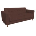 Ver imagem 2 de Sofá 3 Lugares Lívia Suede - D'Rossi - Marrom