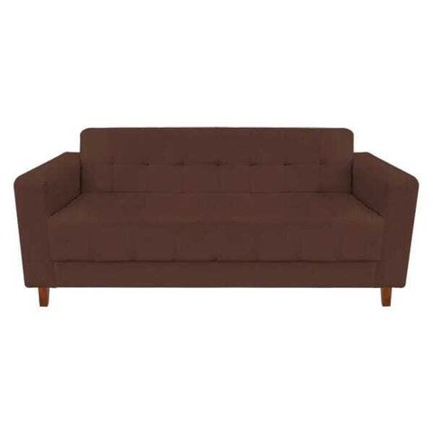 Sofá 3 Lugares Lívia Suede - D'Rossi - Marrom