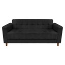 Ver imagem 1 de Sofá 3 Lugares Lívia Suede - D'Rossi - Preto