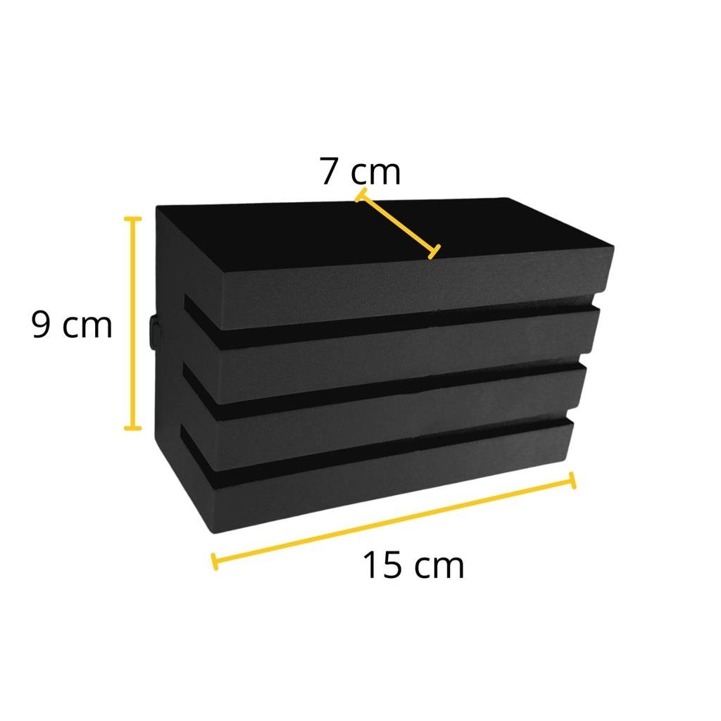 Luminária Arandela Parede Muro Frisada Externa Interna - 6