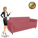 Ver imagem 5 de Sofá 3 Lugares Lívia Suede - D'Rossi - Rose