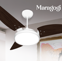 Ver imagem 2 de Ventilador de Teto Maragogi LED 6500K Branco Com 3 Pás Tabaco de MDF 220V+Controle Ventex
