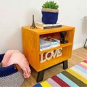 Ver imagem 2 de Mesa Lateral Woods Dual Prateleira Carvalho e Preto