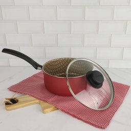 Panela Antiaderente Tramontina em Alumínio Starflon Max Turim Avulsa Vermelha 2 Litros - 4