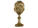 Ver imagem 6 de Taça Cálice Em Aço Inox e Resina 6 Caveiras Osso Crânio Medieval Rock Colecionável Decorativo Coquet