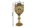 Ver imagem 2 de Taça Cálice Em Aço Inox e Resina 6 Caveiras Osso Crânio Medieval Rock Colecionável Decorativo Coquet