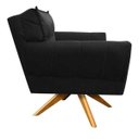 Ver imagem 4 de Kit 2 Poltronas Giratória Anitta Suede - D'Rossi - Preto
