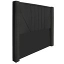 Ver imagem 6 de Kit Cabeceira E Calçadeira Baú Solteiro 90cm Corano Preto