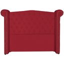 Ver imagem 3 de Cabeceira Estofada Sienna para Cama Box Queen 160 cm Suede Vermelho