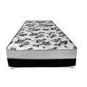 Ver imagem 2 de Cama Box Solteiro Suede Preto + Colchão Solteiro Suede Cinza Orto Molas Bonnel 88x188x55