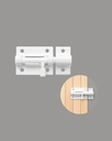 Ver imagem 2 de Ferrolho 2" Branco – Kit com 2 Peças
