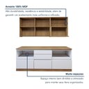 Ver imagem 7 de Cozinha Completa Modulada 4 Peças 6 Portas 4 Gavetas com Rodapé Norten Marrom/Branco/Nature