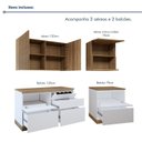 Ver imagem 6 de Cozinha Completa Modulada 4 Peças 6 Portas 4 Gavetas com Rodapé Norten Marrom/Branco/Nature
