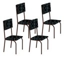 Ver imagem 1 de Kit 4 Cadeiras Ana Corino Preto Lirio Tubo Marrom Cafe