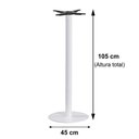Ver imagem 3 de Mesa Pisa Beta Bistrô Fratini 107,50cm (a) Disco Redondo Branco Tampo Mdp Quadrado Walnut 70cm (l)