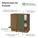 Ver imagem 7 de Balcão de Canto Cozinha Vik 1 Porta MDP 94cm Rustic e Verde Madesa