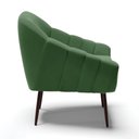 Ver imagem 4 de Kit 2 Poltronas Giovana Suede Pés Palito Ferro - D'Rossi - Verde