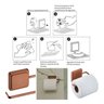 Papeleira Suporte Papel Higiênico de Parede Fixação Adesiva - Wp Connect Cobre - 6