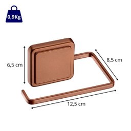 Papeleira Suporte Papel Higiênico de Parede Fixação Adesiva - Wp Connect Cobre - 5