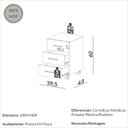 Ver imagem 3 de Gaveteiro 3 Gavetas Industrial Freijó - Dalla Costa