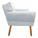 Ver imagem 6 de Kit Namoradeira e 02 Poltronas Anitta Suede Pés Palito - D'Rossi - Cinza