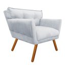 Ver imagem 5 de Kit Namoradeira e 02 Poltronas Anitta Suede Pés Palito - D'Rossi - Cinza