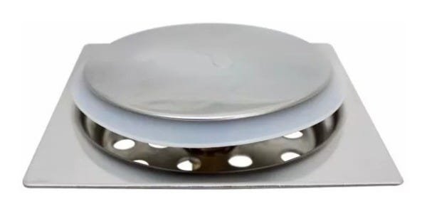 2 Ralos Inteligente Sistema Clic 15x15 Aço Inox Para Banheiro - 2