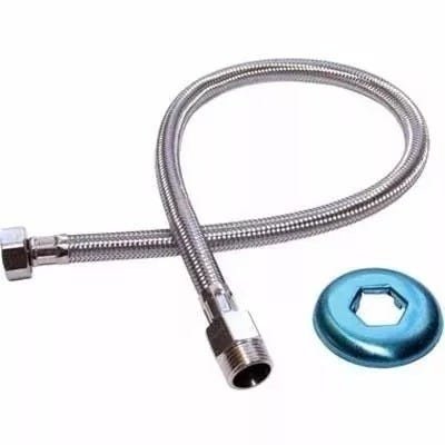 20 Mangueiras Engate Flexível Aço Inox 40 Cm 1/2 Entrada - 1