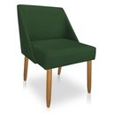 Ver imagem 4 de Kit 08 Cadeiras Poltona Juliana Suede Verde Pés Palito Castanho - Pallazio