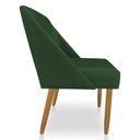 Ver imagem 5 de Kit 08 Cadeiras Poltona Juliana Suede Verde Pés Palito Castanho - Pallazio