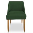 Ver imagem 3 de Kit 08 Cadeiras Poltona Juliana Suede Verde Pés Palito Castanho - Pallazio