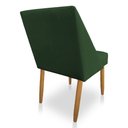Ver imagem 6 de Kit 08 Cadeiras Poltona Juliana Suede Verde Pés Palito Castanho - Pallazio