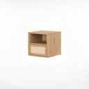 Ver imagem 3 de Mesa de Cabeceira Har Suspensa 1 Gaveta 1 Nicho 33 Cm X 36 Cm Tauari - Telinha Rattan