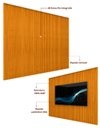 Ver imagem 5 de Painel Ripado Modulo Suspenso Parede TV 85 Nanda 2200 mm Cor:Madeira