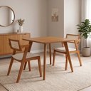 Ver imagem 1 de Conjunto de Mesa 90x90cm com 2 Cadeiras Verona Marrom Espresso Móveis