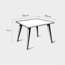 Ver imagem 3 de Conjunto de Mesa 90x90cm com 2 Cadeiras Verona Marrom Espresso Móveis