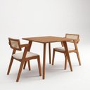 Ver imagem 2 de Conjunto de Mesa 90x90cm com 2 Cadeiras Verona Marrom Espresso Móveis