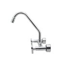 Ver imagem 3 de Torneira Misturador Cozinha Parede 1/4 de Volta Metal Cromado Duplo Comando