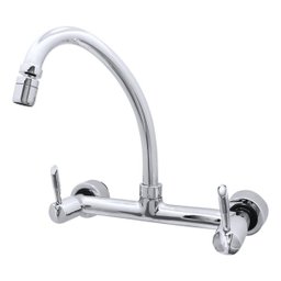Torneira Misturador Cozinha Parede Arejador Articulado 1/4 Volta Metal Cromado - 1