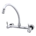 Ver imagem 1 de Torneira Misturador Cozinha Parede Arejador Articulado 1/4 Volta Metal Cromado