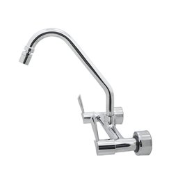 Torneira Misturador Cozinha Parede Arejador Articulado 1/4 Volta Metal Cromado - 3