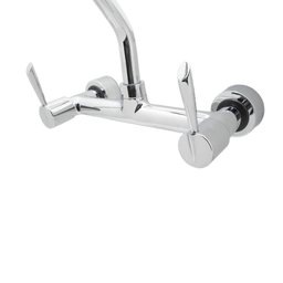 Torneira Misturador Cozinha Parede Arejador Articulado 1/4 Volta Metal Cromado - 5