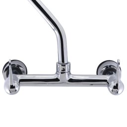 Torneira Misturador Cozinha Parede Água Quente/fria Bica Móvel - 6