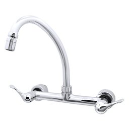 Torneira Misturador Cozinha Parede Água Quente/fria Bica Móvel - 1