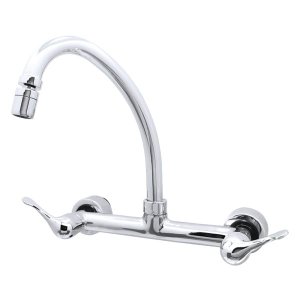 Torneira Misturador Cozinha Parede Água Quente/fria Bica Móvel