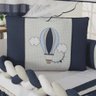 Kit Berço Padrão Nacional e Americano 10pçs Trança Balão Menino Enxoval Bebê Marinho - 4